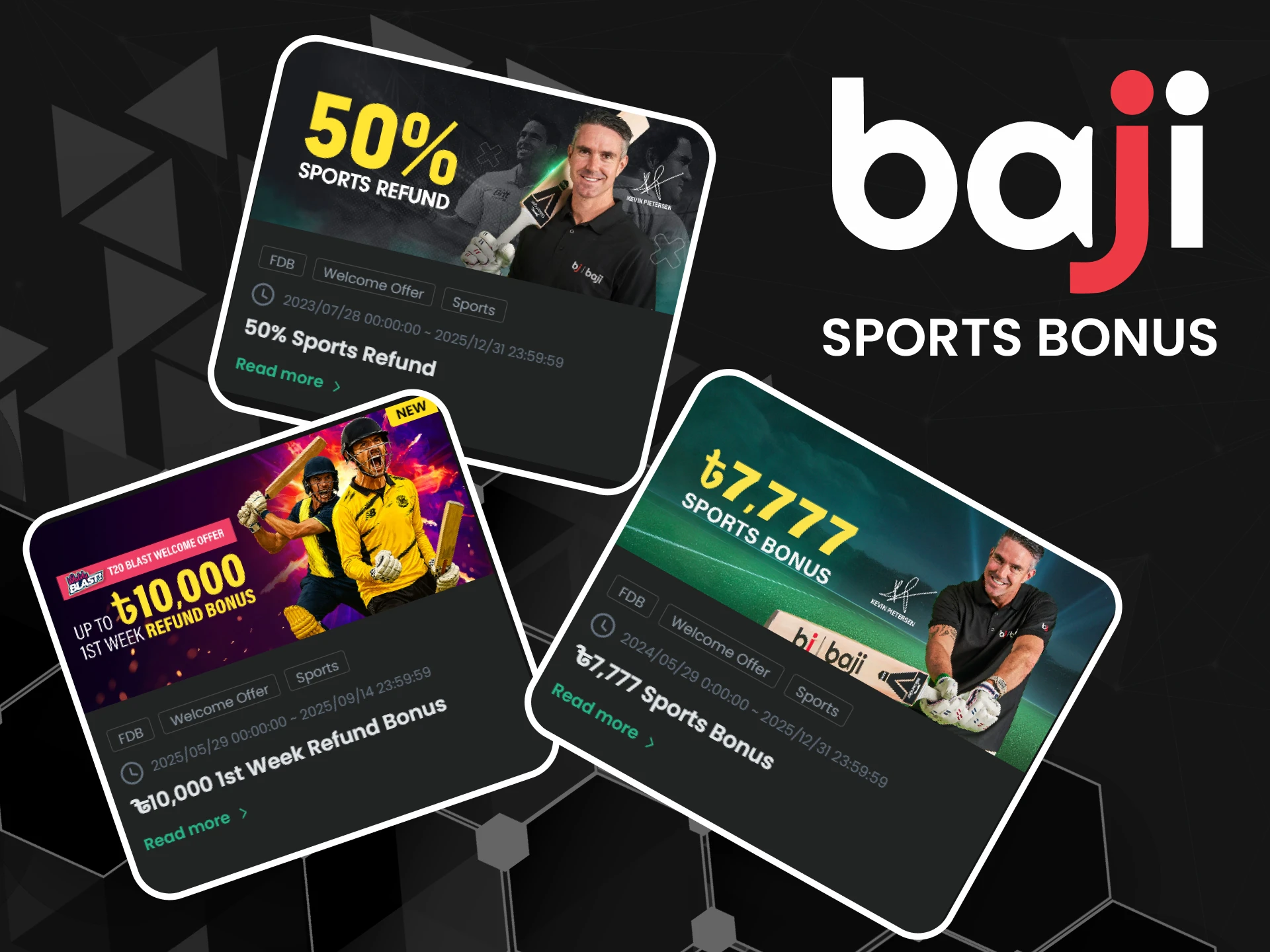 What bonuses can I get if I bet on football at the Baji Bet online casino.