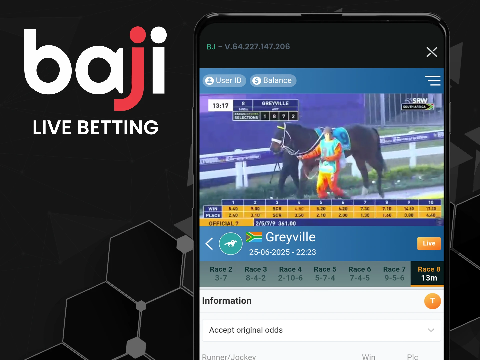 Live horse race betting is easy and exciting on Baji.